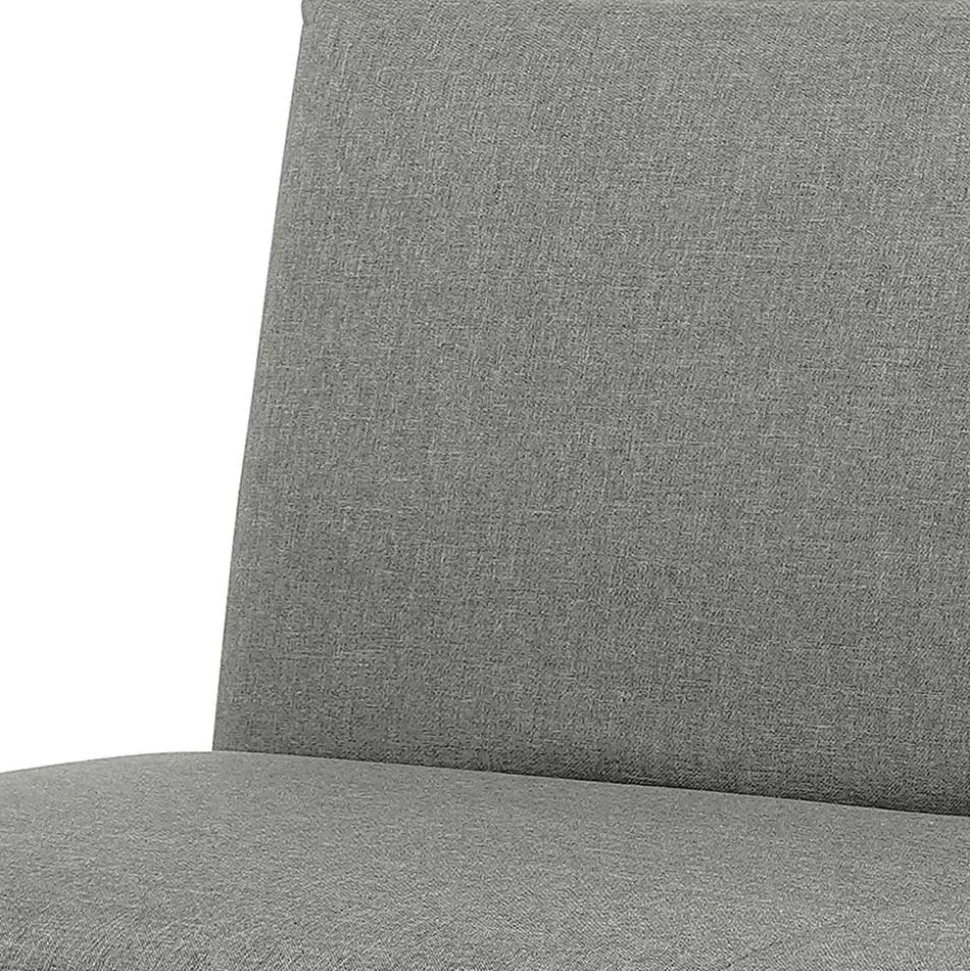 Bettcouch ohne Armlehnen in Hellgrau Stoff - Mariolina