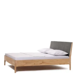 Bettgestell aus Holz Wildeiche Honig - Nicono