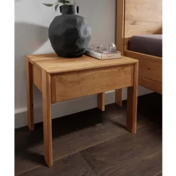 Bettgestell und Nachtkommoden aus Holz - Waving (dreiteilig)