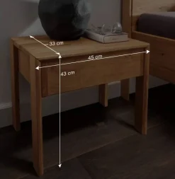 Bettgestell und Nachtkommoden aus Holz - Waving (dreiteilig)