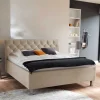 Bettkasten Bett in Beige Microfaser - Croscony