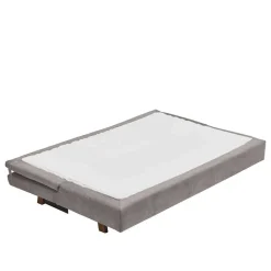 Bettsofa in Beigegrau mit Eiche - Eraldo