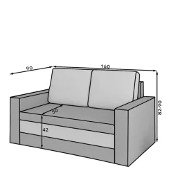 Bettsofa in Dunkelblau Velours - Viborg