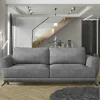 Bettsofa in Grau Stoff in Vintage Optik - Salcina