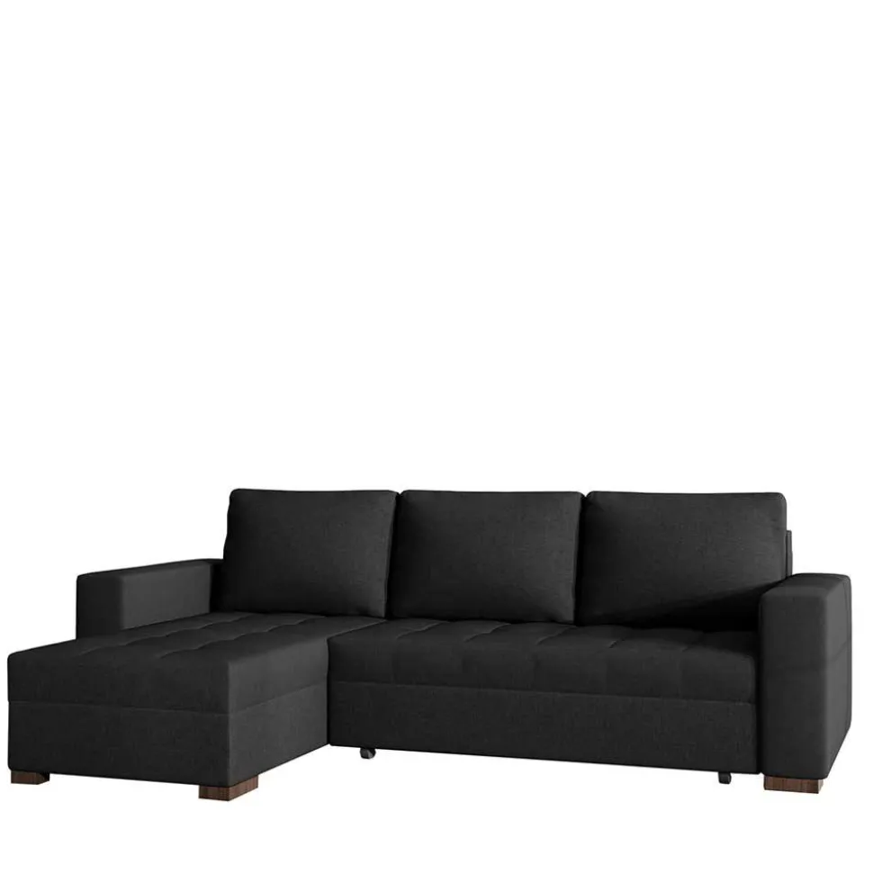 Bettsofa in Schwarzbraun Stoffbezug - Zyret