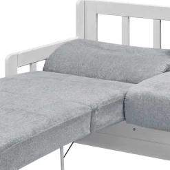 Bettsofa mit Holzgestell in Weiß - Alberus