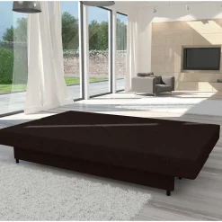 Bettsofa ohne Armlehnen in Braun - Tepico