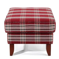Big Ohrensessel in Rot kariert - Matieu