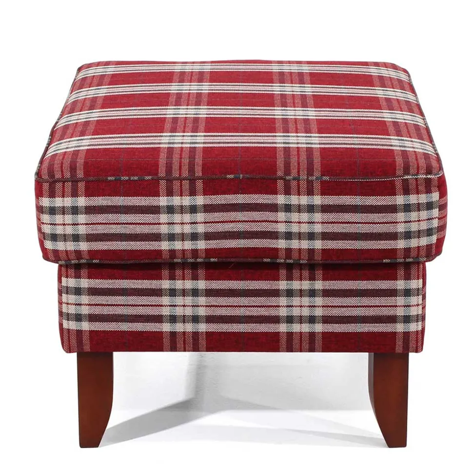 Big Ohrensessel in Rot kariert - Matieu