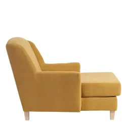 Big Polstersessel in Gelb Velours - Vynn