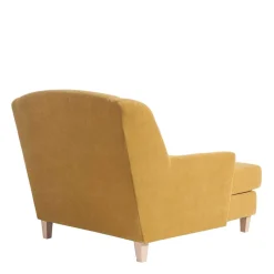 Big Polstersessel in Gelb Velours - Vynn