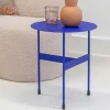 Blauer Beistelltisch aus Stahl - Tegal