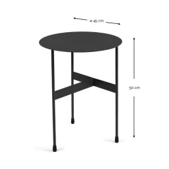 Blauer Beistelltisch aus Stahl - Tegal