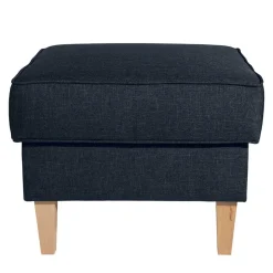 Blauer Ohrensessel mit Buche Beinen - Mag