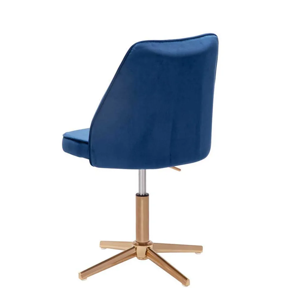Blauer Schreibtischstuhl aus Samt - Lalita