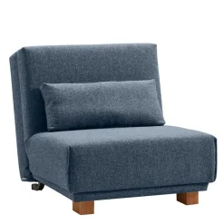 Blauer Stoffsessel mit Schlaffunktion - Zimena