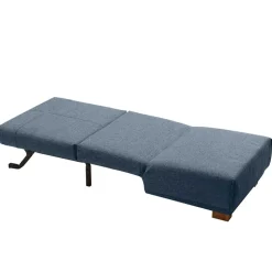 Blauer Stoffsessel mit Schlaffunktion - Zimena