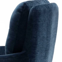 Blauer Tischsessel mit Chenillebezug - Catrizia (2er Set)