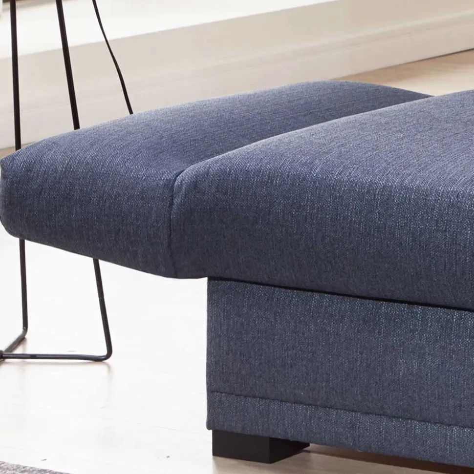 Blaues Schlafsofa mit verstellbaren Armlehnen - Lash