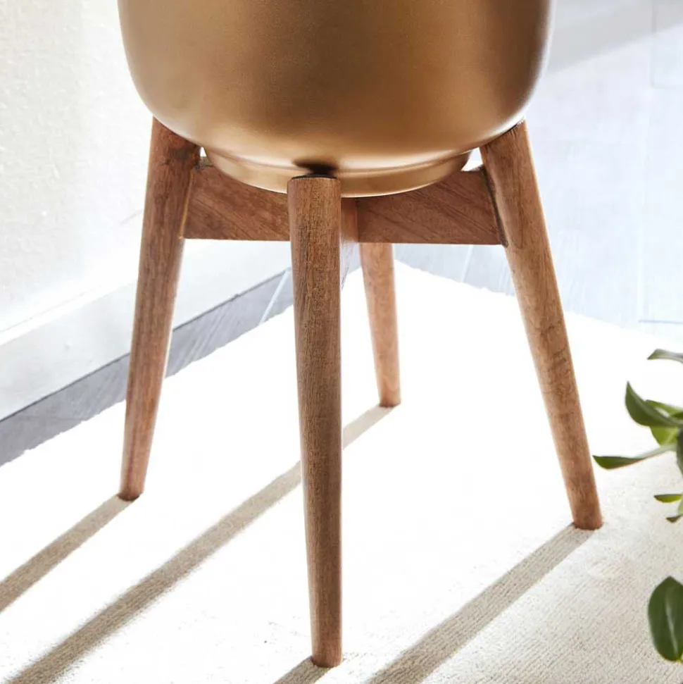 Blumentöpfe aus Metall in Gold - Nell II (zweiteilig)