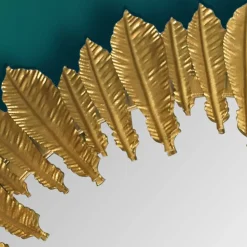 Boho Spiegel mit Metallrahmen im Feder Design - Reymon