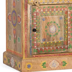 Boho Style Nachtschrank aus Mangoholz - Klapan