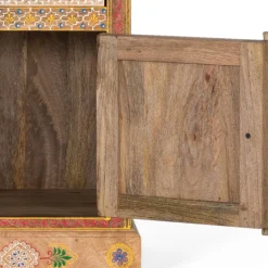Boho Style Nachtschrank aus Mangoholz - Klapan
