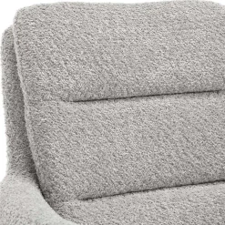 Boucle Armlehnenstuhl in Grau - Lulumo (2er Set)