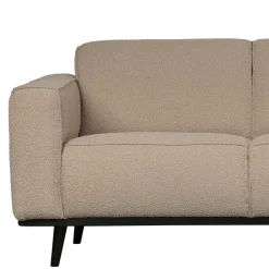Boucle Couch 3er in Beige & Schwarz - Drike
