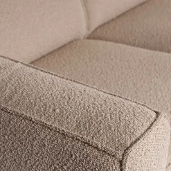 Boucle Couch 3er in Beige & Schwarz - Drike
