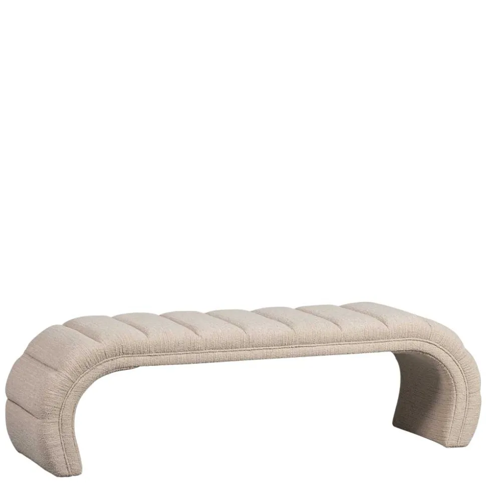 Boucle Design Bank in Beigegrau - Porian