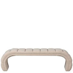 Boucle Design Bank in Beigegrau - Porian
