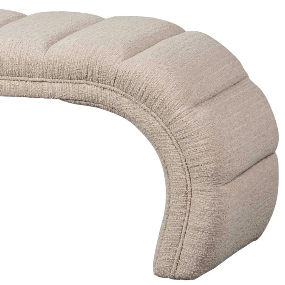 Boucle Design Bank in Beigegrau - Porian