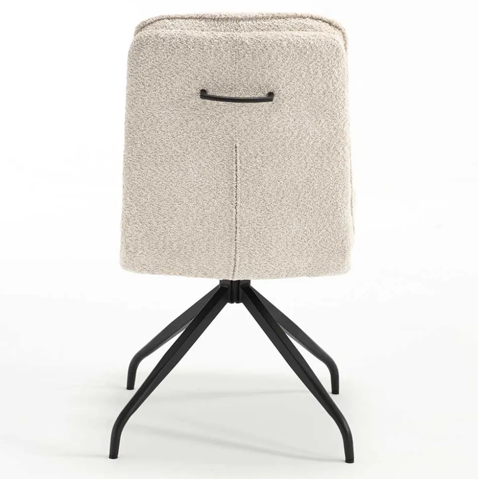 Boucle Drehstuhl in Creme - Rocono