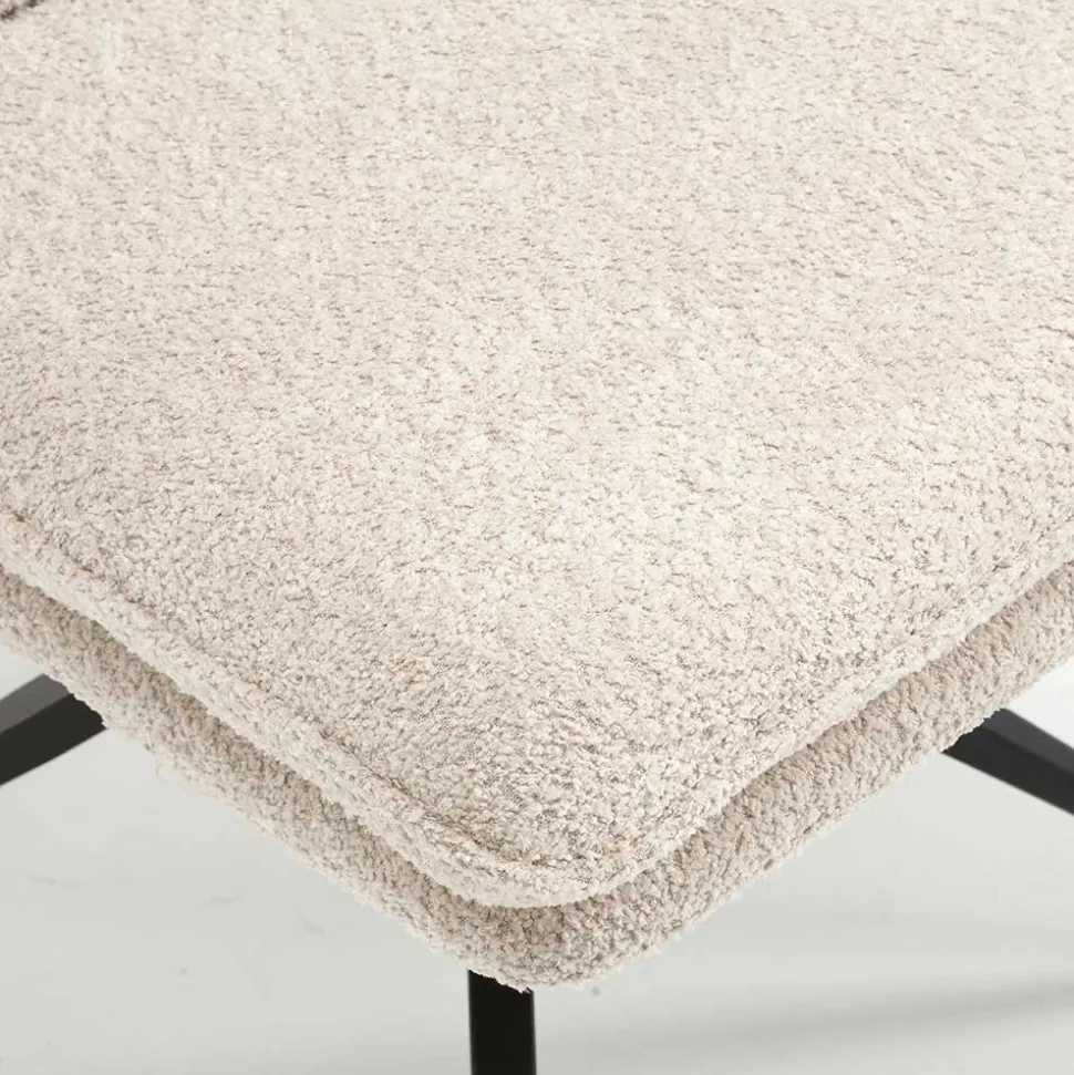 Boucle Drehstuhl in Creme - Rocono