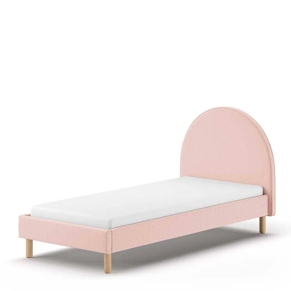 Boucle Einzelbett in Rosa mit Natur - Skylab