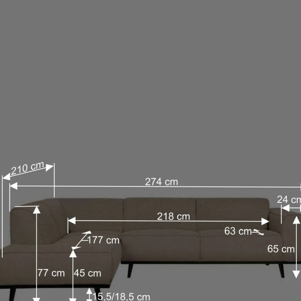 Boucle Polsterecke in Beige mit Federkern - Amindo