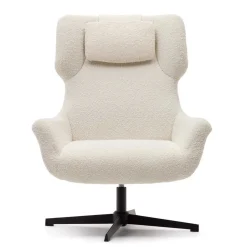 Boucle Polstersessel mit Drehgestell - Cacillo