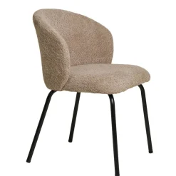 Boucle Polsterstühle in Beige - Runicava (2er Set)