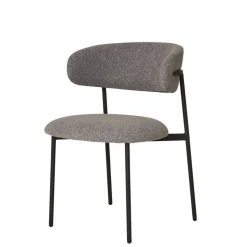 Boucle Polsterstuhl im Skandi Design - Tornado (2er Set)