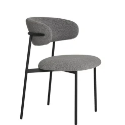 Boucle Polsterstuhl im Skandi Design - Tornado (2er Set)