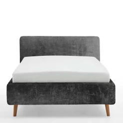 Boucle Stauraumbett in Anthrazit - Seen