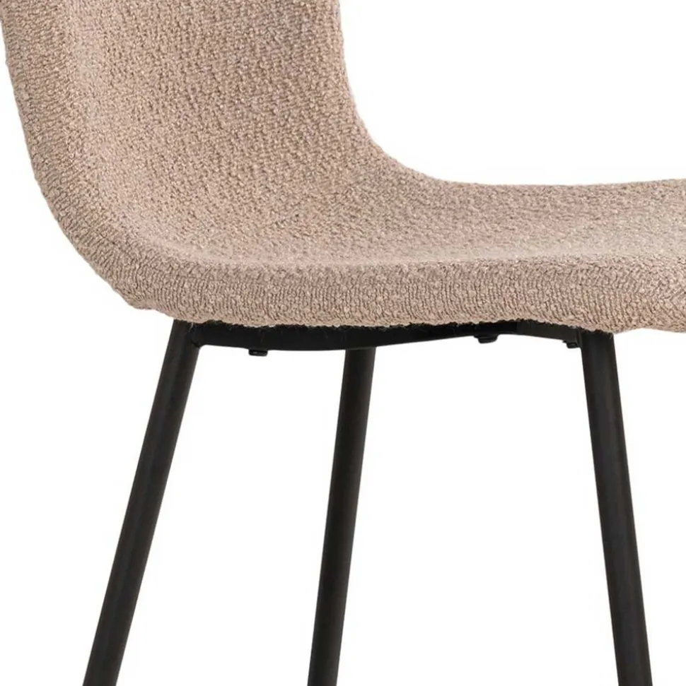 Boucle Stühle in Beige - Menoria (2er Set)