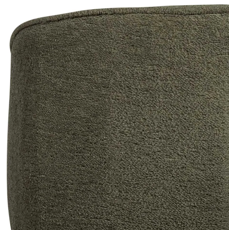 Boucle Tischsessel in Dunkelgrün - Norian