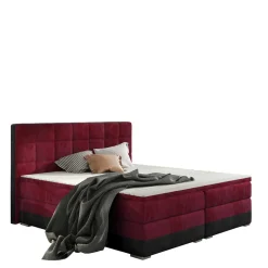 Boxbett in Bordeaux Rot und Schwarz - Mandarina