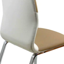 Braun Weiße Tischgruppe Sisela mit ausziehbarem Tisch (fünfteilig)