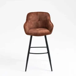 Braune Barstühle mit Armlehnen - Caballo (2er Set)