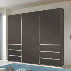Brauner Kombi-Kleiderschrank 300 cm breit - Yana