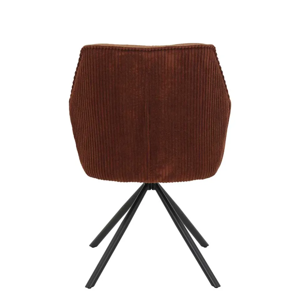 Brauner Tischsessel aus Samtvelours - Bostan (2er Set)