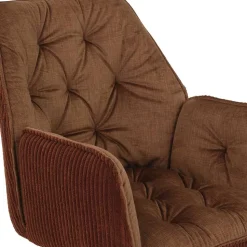 Brauner Tischsessel aus Samtvelours - Bostan (2er Set)